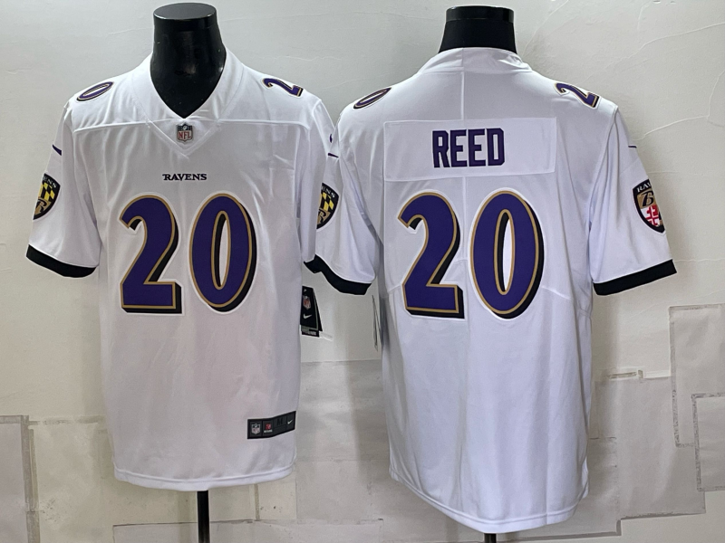 Men Baltimore Ravens #20 Reed white Nike 2026 NFL Jersey 1005004